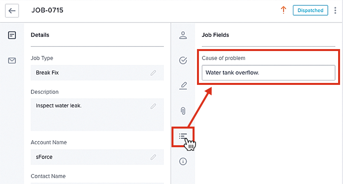 Populating a custom field in the job’s details to display as an alert bar on the Skedulo mobile app.