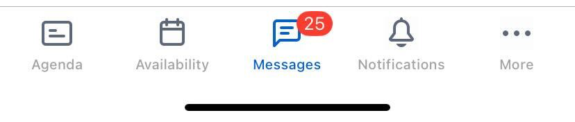 dynamic messaging notifications header